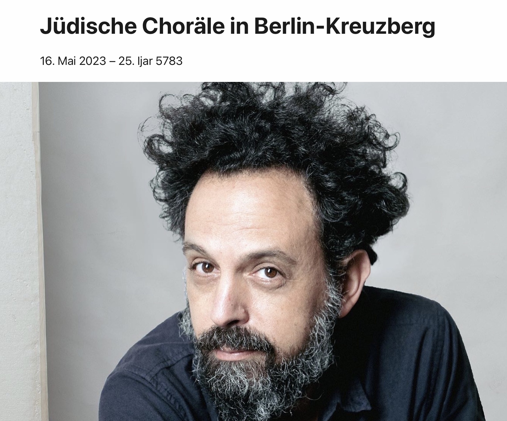 Jüdische Choräle in Berlin-Kreuzberg